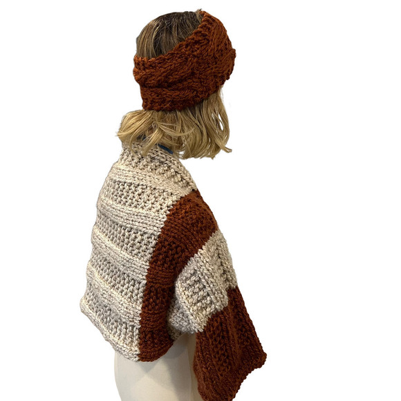 Handmade Knit Headband and Scarf - Picture 6 of 9